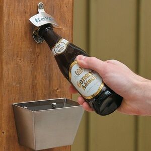 NEW Wall-Mount Bottle Opener and Bottle Cap Catcher